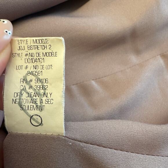 Theory Open Front Cropped Long Sleeve Work Office Blazer Jacket Pink 10 - Picture 8 of 12